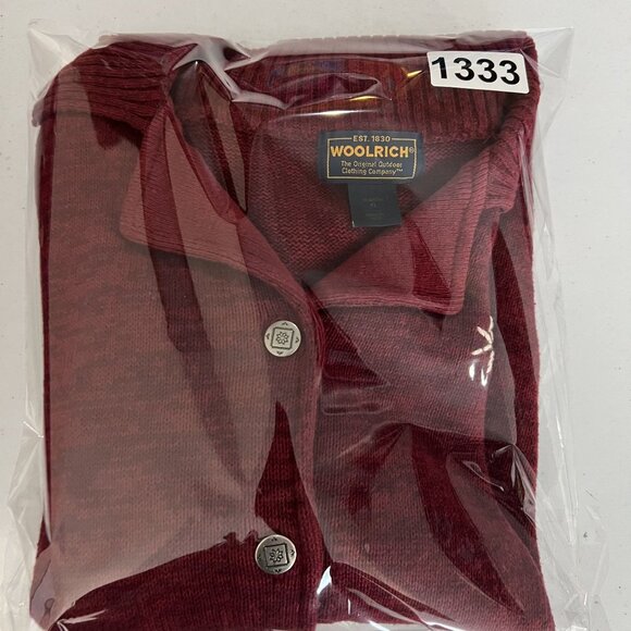 Woolrich Women XL Red Snowman Embroidered Button Cardigan Christmas Tree Sweater - Picture 16 of 16